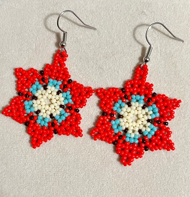 Huichol Star Earrings